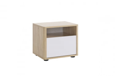 Тумба прикроватная Зара SMZ-04 дуб сонома/белый