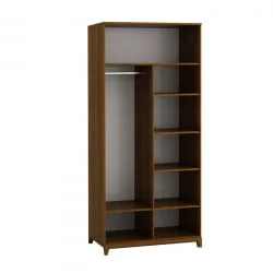 Синий шкаф Сканди с зеркалами Сапфир