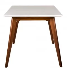 Стол раскладной Лунд 120-160 ОРЕХ-Белый