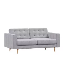 Серый диван из велюра Торн Светло-серый