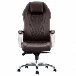 Кресло руководителя BRABIX PREMIUM Aurus EX-705, мультиблок, алюминий, экокожа, коричневое,