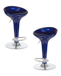 Стул барный DOBRIN BOMBA (синий металлик) 2 шт