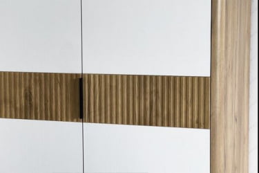 Шкаф трехдверный Адам MSA-04 дуб крафт золотой/белое дерево