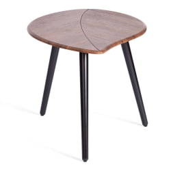 Журнальный стол RIMMINI мдф, 77х78х50,4 см, орех кантри/черный