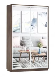 Шкаф-купе двухдверный Экспресс Дуо Экспенс 1400х2200h Венге