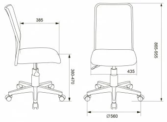 Кресло детское Бюрократ KD-9 (пластик белый) Голубой