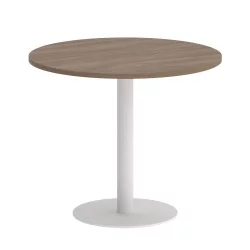 Стол журнальный круглый HOME OFFICE VR.SP-5-90.1 Дуб Аризона/Белый металл