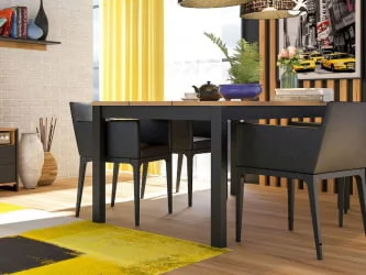 Гостиная Техно №1 Дуб золотой/Чёрный