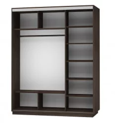 Шкаф-купе трехдверный Экспресс Трио Элемент 1800х2200х Дуб венге / 1800х2200h