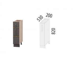 Бутылочница Бруклин 101.71.1 Дуб Кронберг/Лагода/Антрацит