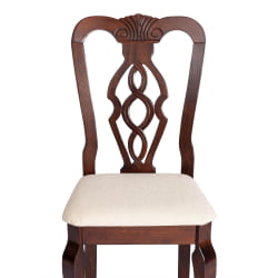 Стул Афродита/ Aphrodite дерево гевея, 46х54х99см, Cappuchino , ткань кремовая с рисунком (А04)