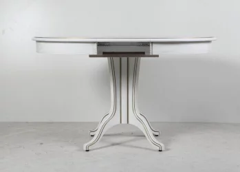 Круглый раздвижной стол Орион-5 (d1000) тон 1 с золотой патиной