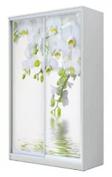 Шкаф-купе белый Хит-24-12-77 Орхидея Белая шагрень