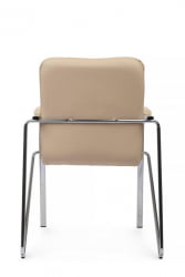 Стул Самба с пластиковыми подлокотниками SMB-03H Хром гальв. Бежевый