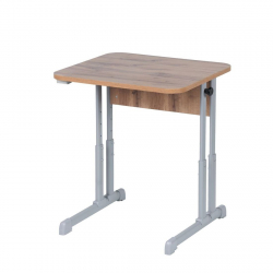 Парта одноместная эргономичная (рост 3-7) Серый/Металл Серый