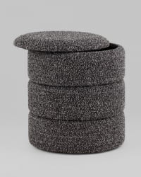 Пуф с ящиком Hive S букле черный меланж