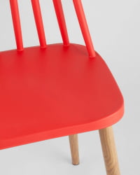 Стул Морган пластиковый красный 4 шт