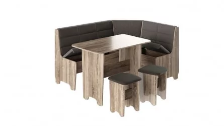 Кухонный уголок Техас Исп.2 Дуб Сонома трюфель/Кашемир коричневый