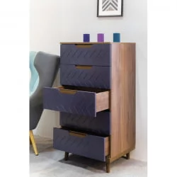 Комод Сканди с 5 ящиками Сапфир