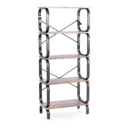 Стеллаж офисный WS-04 60x30x140 см, burnt