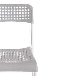 Дизайнерский стул ADDE (mod. C-049) металл/пластик, 39 х 49 х 78 см, Grey (серый) /White (белый)