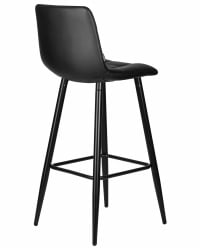 Стул барный DOBRIN NICOLE (черные матовые ножки, черная экокожа (P-01))