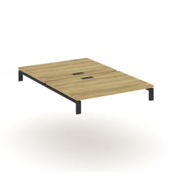 Двойной стол надставка на две опорные тумбы CONCEPT CN.DSN-005 Дуб Винченцо Черный