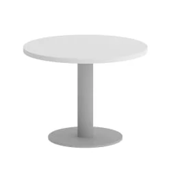 Стол журнальный круглый HOME OFFICE VR.SP-5-60.1G Белый Бриллиант/Серый металл