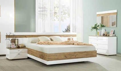 Стол туалетный комбинированный с зеркалом 890 Фиджи 012 Дуб Золотой Белый