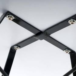 Дизайнерский стол CINDY NEXT (mod. 70-80 MDF) металл/мдф/бук, D80х75см, белый/натуральный