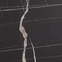 Раздвижной стол MALTIDO ЛДСП/HPL/металл, 130 х 75+30 х 75 см, Мрамор черный/черный