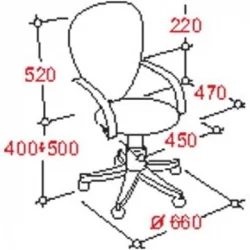 Кресло EChair-203 PTW net 289488 Черно-оранжевое