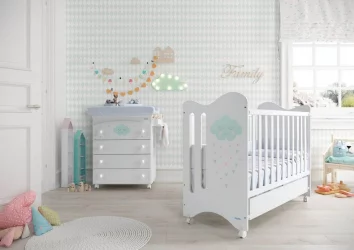 Детский комод Micuna Lili B-970 White Stars Grey