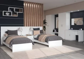 Комплект мебели для гостиничного номера Kann 02 Белый