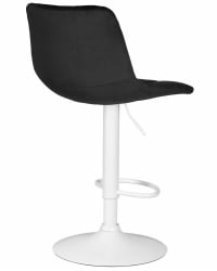 Стул барный DOBRIN TAILOR WHITE (черный велюр (MJ9-101))