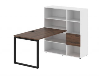 Рабочая станция EDIS EQRST 1213 Дуб Денвер темный Черный Белый