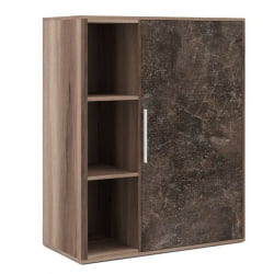 Шкаф средний с вертикальной нишей B-TONE BTN36151042 Вяз Бетон темный