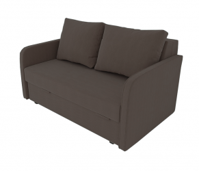 Коричневый диван Лоджия Велюр (Berhouse) Цвет фасада: Коричневый Велюто 23; Тип: Прямой; Материал фасада: Металл/Велюр