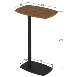 Стол в гостиную Дей Дуб американский / Черный