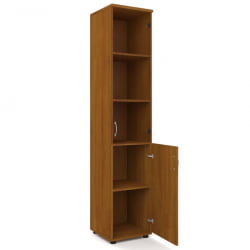 Шкаф для документов узкий с тонированными стеклами Р.П-2СТ Крафт белый