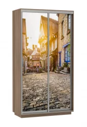 Шкаф-купе двухдверный Экспресс Хит Улица/Ясень шимо тёмный