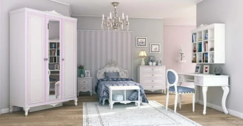 Шкаф трехстворчатый Маркиза ЛД 517.073.000 Алебастр