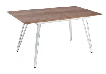 Стол раздвижной Диего 120-160 Галифакс Табак_БЕЛЫЙ