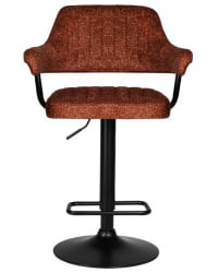 Стул барный DOBRIN CHARLY BLACK (терракотовый твид (LEO56)) 2 шт