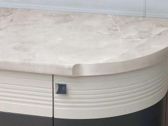 Столешница ПФР 18.300 Итальянский камень (правая радиусная) 3000 мм