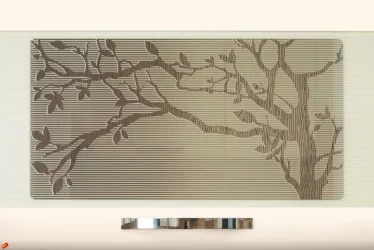 Шкаф-витрина кухонный (плавное закрывание) Графит 74.81 Сосна Астрид /Ваниль