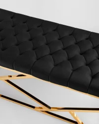 Банкетка АРТ ДЕКО велюр Черный