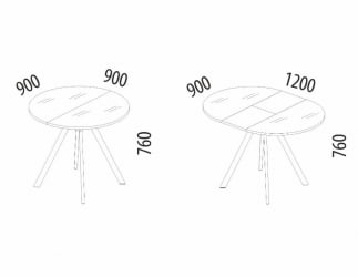 Раздвижной стол Орфей 51 (01) Мрамор белый-Серый