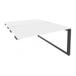 Стол-приставка двойной на О-образном м/к к опорым элем. ONIX O.MO-D.SPR-3.8 Белый Бриллиант/Антрацит