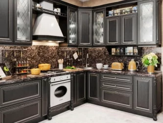 Тумба кухонная 600 с 3 ящиками (4) Италия ЛД 275.146.000 Черный Дуб темный